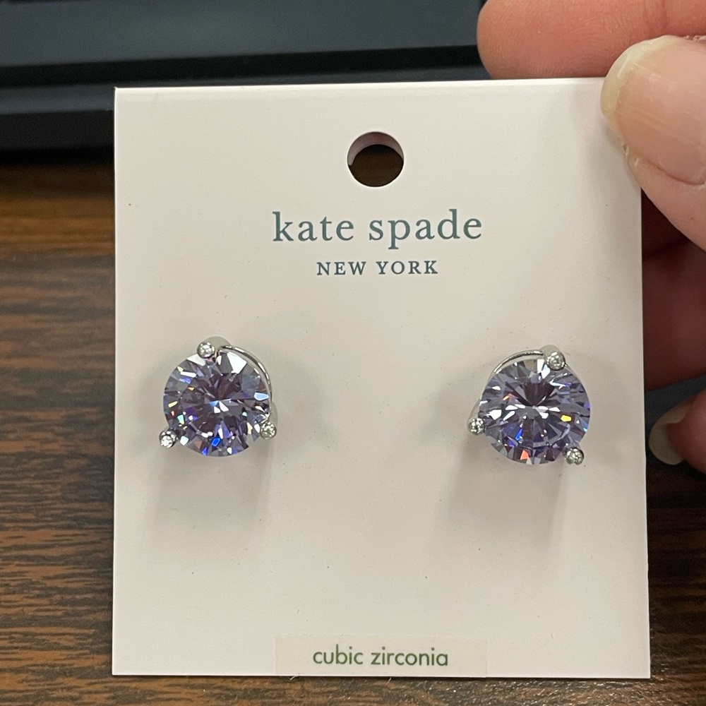 Kate Spade Purple Cubic Zirconia Earrings
